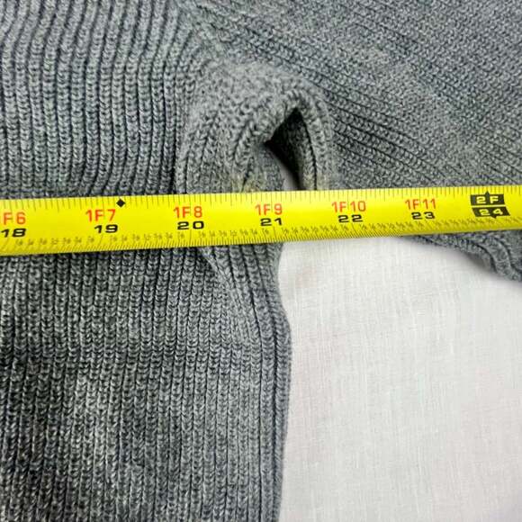 Eddie Bauer Men's Large Gray Crew Neck Knit Cotton Sweater - Picture 7 of 10